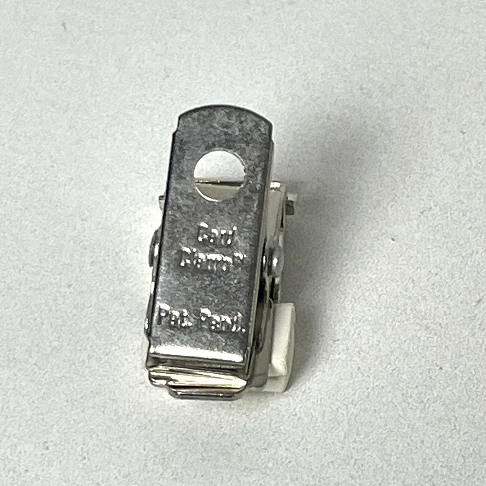75 Pack Card Clamp Metal Badge Clip for Plastic ID Cards